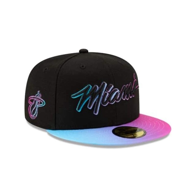 Miami Heat Gorra | New Era NBA City Edition 59fifty Fitted Cap Mexico - Negros